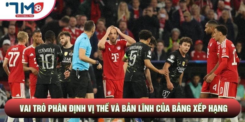 Vai trò phân định vị thế và bản lĩnh của bảng xếp hạng